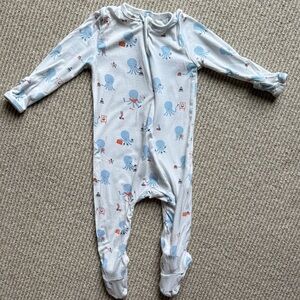 Angel Dear - 3-6 Month - Blue Octopus Print zipper One Piece